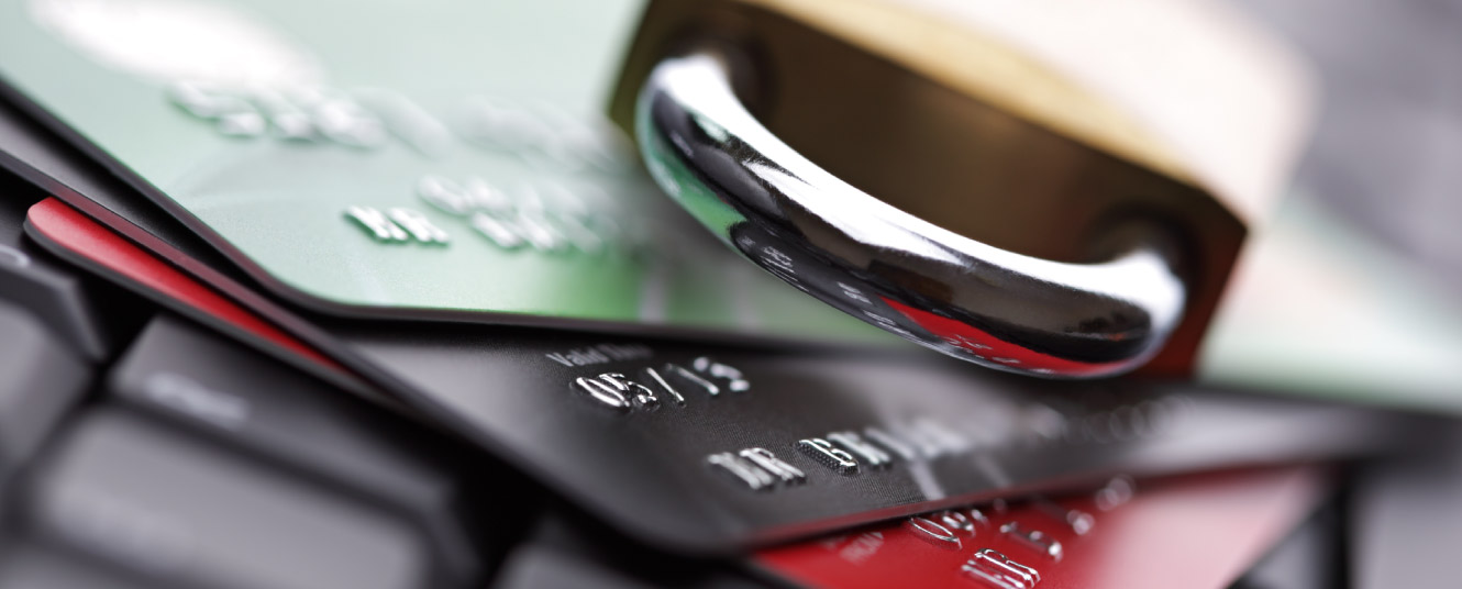 Lock and credit cards