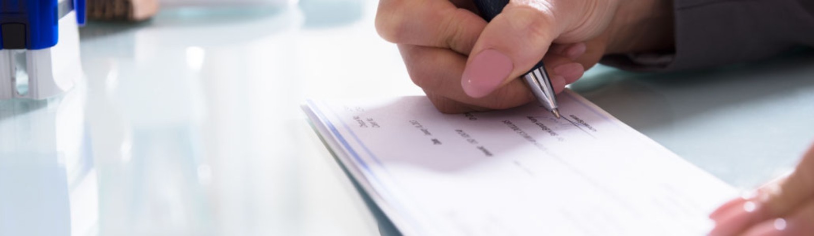 writing a check